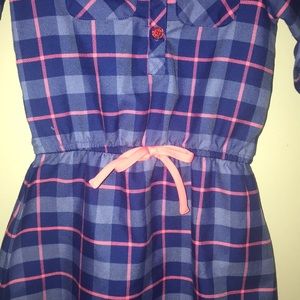 Youngland Dresses - Girls Pink and Blue Checked Dress Youngland Dresses - Girls Pink and Blue Checked Dress